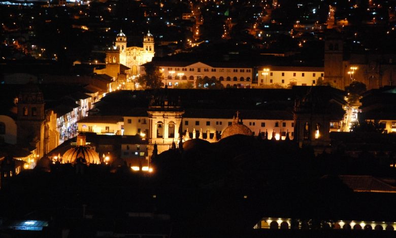 Cuzco by Night from Above