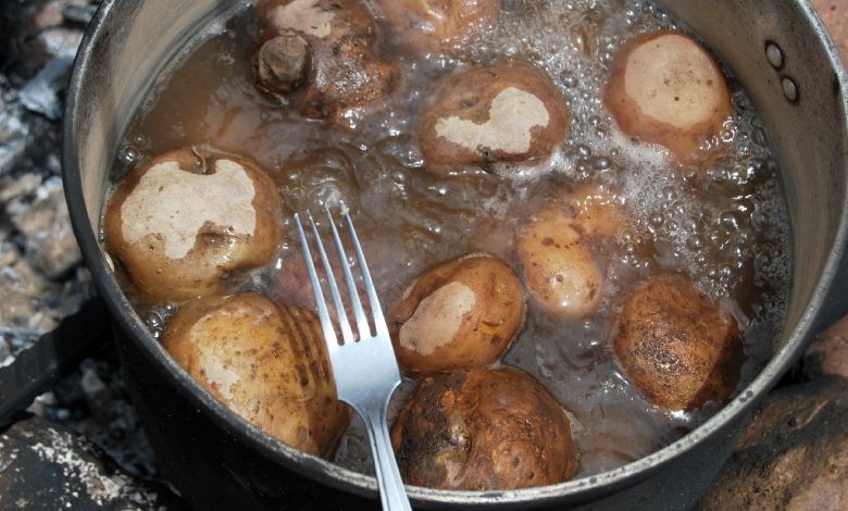Potatoes Boiling in a Fogon