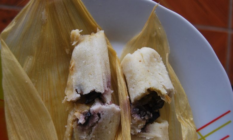 Tamale from Cuzco with an Olive in the Filling