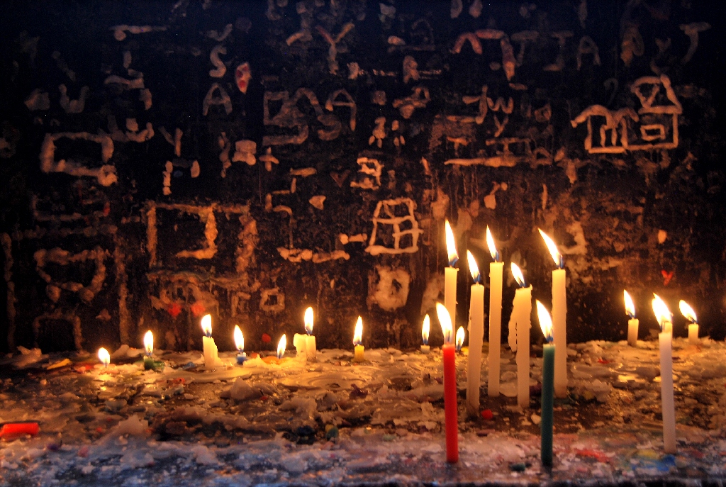 Requests (Prayers) in Wax on the Walls of the Chapel of Candles, Huanca