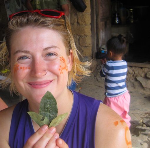 Making a Kintu of Coca Leaves to Share with the Pacha Mama in the Way to Machu Picchu