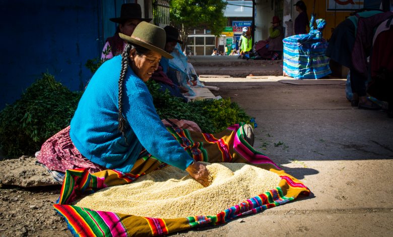 The Caseras Sell Quinoa Seeds Every Mornings at Wanchaq Market (Walter Coraza Morveli)