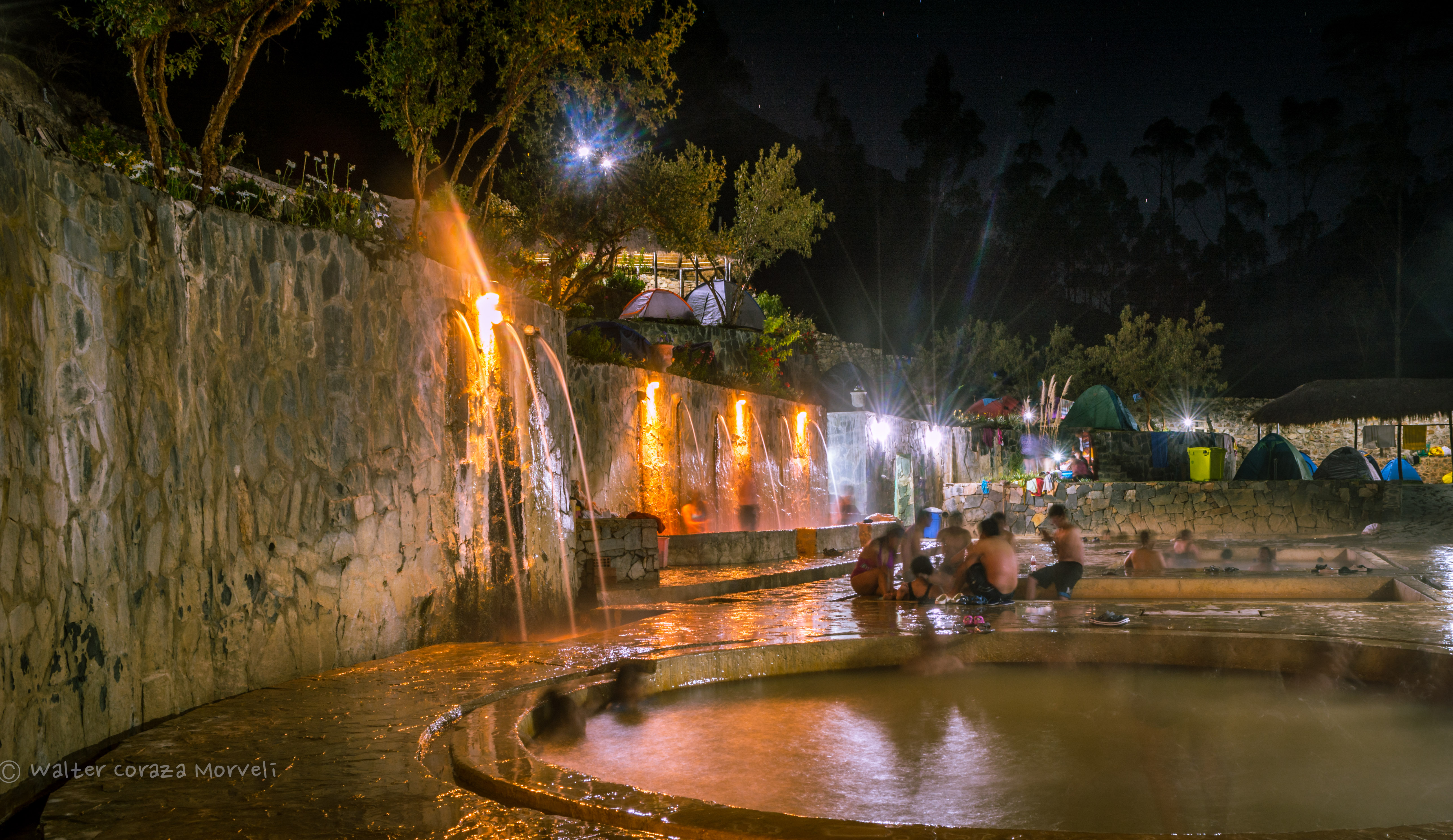 Lares Hot Springs by Night