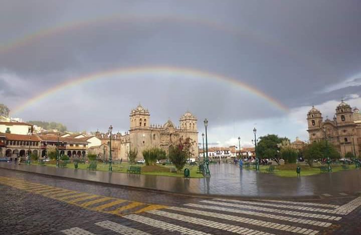 Magical Rainbows Above Cusco's Main Plaza (Photo: Walter Coraza Morveli)