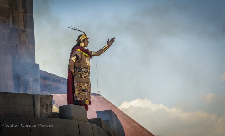 El inca en l Inti Raymi (Walter Coraza Morveli)