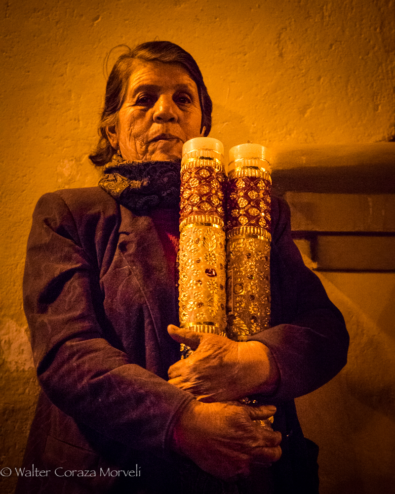 A Woman Holding Candles (Walter Coraza Morveli)