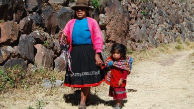 A Woman and her Daughter Selling Bracelets on the Path to the Pisac Complex