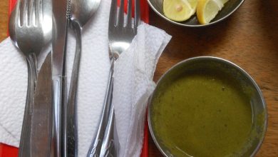 Silverware, Uchukuta (Hot Sauce) and Limes