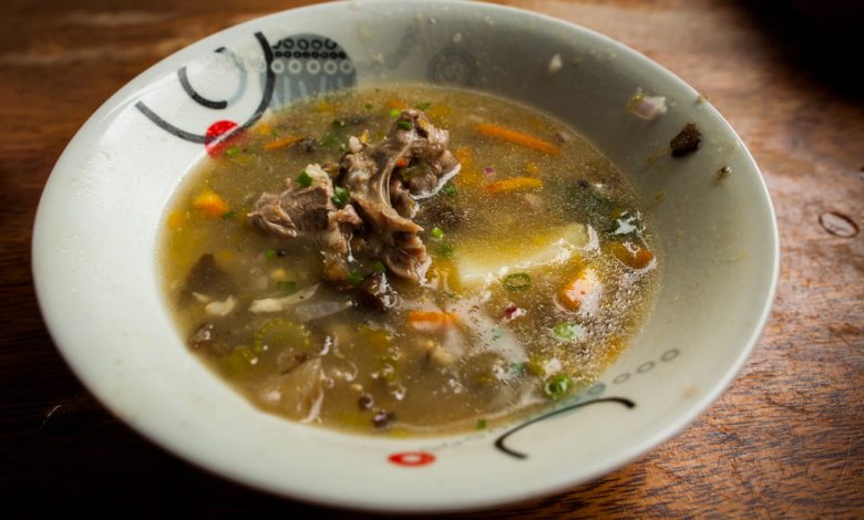 A Half-Finished Bowl of Chairo Soup