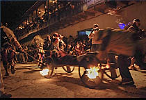 Flaming Cart Pull by Demons from Paucartambo