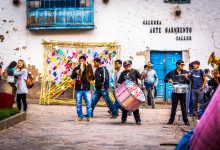 Musicians Celebrating Carnaval in Cuzco