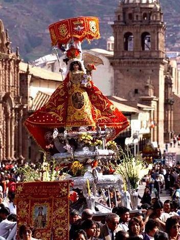 The Virgen of Almudena in Procession
