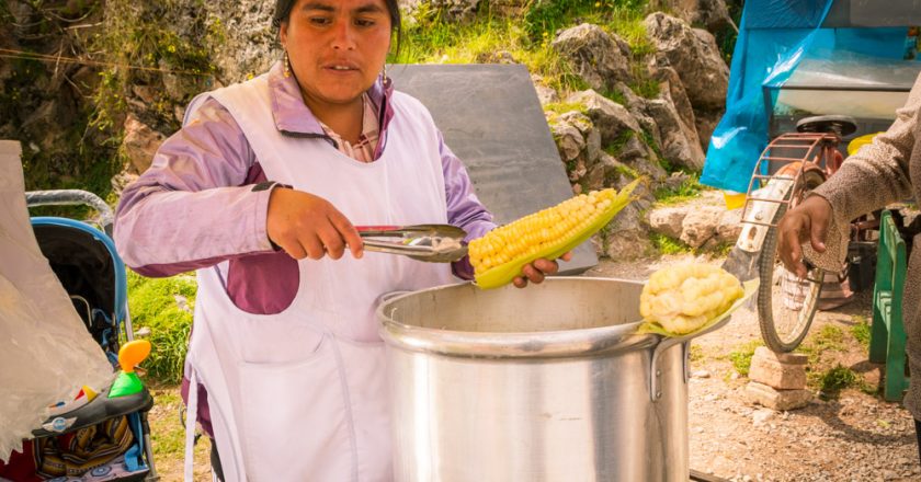 Cheese and Fresh Corn, a Natural Fast Food in Cuzco (Walter Coraza Morveli)