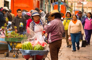 A casera offering sweet watermelons